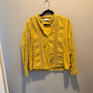 Mustard Lace Women's Blouse